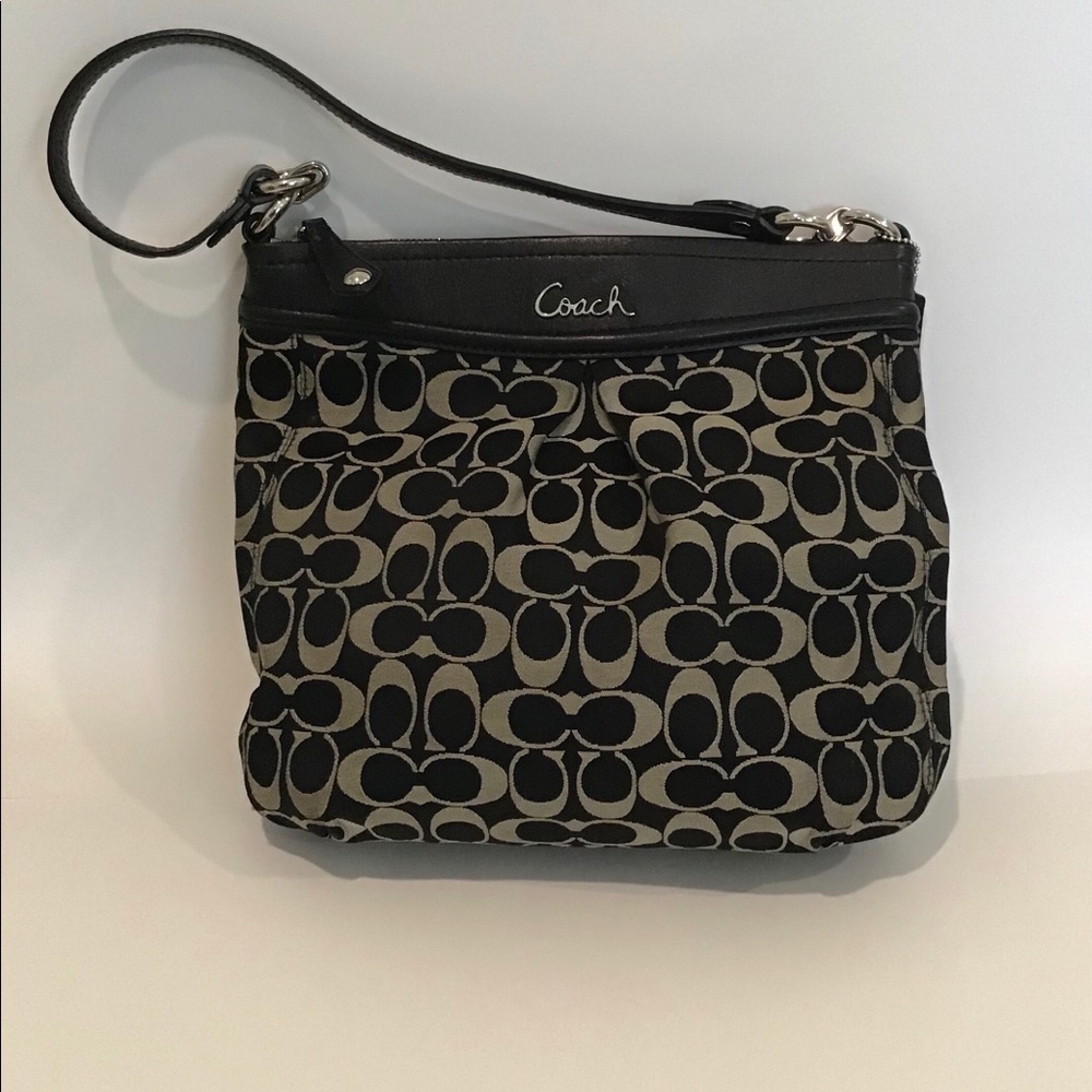 Coach Ashley Hobo Canvas & Leather Shoulder Bag